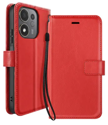 Produktbild von Mayaxess, Klapphülle für Honor 600 mit Handschlaufe und Standfunktion, Rot