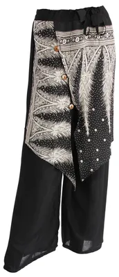 Produktbild von Haremshose - Pluderhose - Aladinhose - Modell 03 - Muster 01 - schwarz