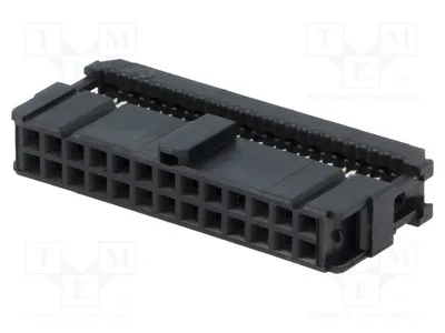 Imagen del producto de 1 conector de 1,27 mm, modelo 1658621-6 - Conector para cables planos, con 26 pines, contactos de cobre estañado