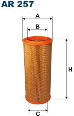 Produktbild von Luftfilter Filtereinsatz AR 257, Höhe 310 mm, Ø 131 mm