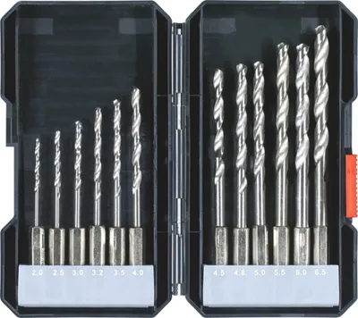 Produktbild von kwb 108810 HSS Metall-Spiralbohrer-Set 12teilig Schnellspannbohrfutter, Zahnkranzbohrfutter 12 St