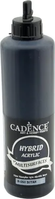 Obrázek produktu pro Akrylová barva Cadence 500 ml černá - hybridní barva pro všechny povrchy