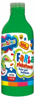Produktbild von Plakatfarbe grün in Flasche 500ml Bambino