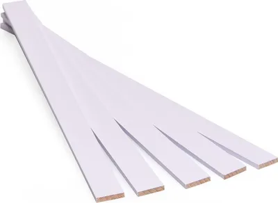 Obrázek produktu pro Metrie, Dřevěné lamely na tvoření - Bílé, 3,2 x 16 x 250 mm, 25 ks