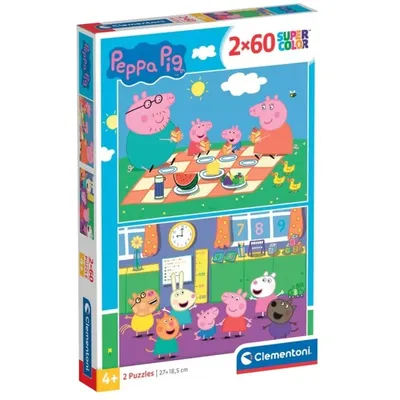 Produktbild von Clementoni Puzzle Peppa Pig, 2x60Stck.