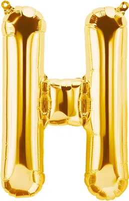 Produktbild von Folienballon Buchstabe H, gold, ca. 80 cm, für Luftbefüllung