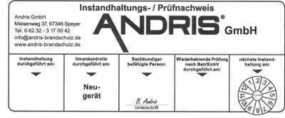 Produktbild von 12kg ABC Pulver Feuerlöscher mit Manometer, 15LE, ideal für Gewerbe, inkl. Wandhalterung & ANDRIS® Prüfnachweis mit Jahresmarke