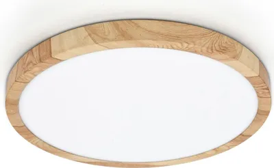 Obrázek produktu pro Stropní plafon do koupelny a jídelny kulatý Ø40cm ze světlého dřeva IP44 s možností změny barvy LED 32W ALATA Italux