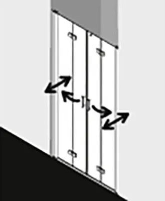 Produktbild von Kermi DI2T413018VAK Pendel-Falttür Diga 2T4 1300x