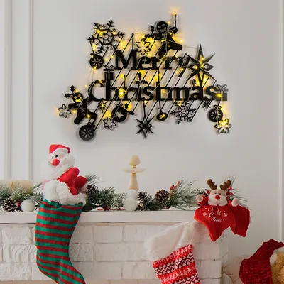 Immagine prodotto di Wallity, XMASBLACK - 023, scultura da parete, nero, 100 % METALLO, 95 x 69 cm
