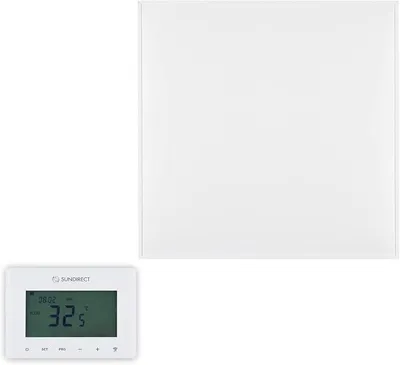 Obrázek produktu pro Sundirect PE350 Plus, 60x60 cm - Infračervený topný panel o výkonu 350 W + bezdrátový nástěnný termostat Smart1.0 - možnost montáže na stěnu nebo strop