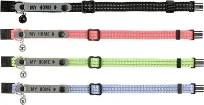 Zdjęcie produktu dla TRIXIE 41576, Kot, Obroża standardowa, Czarny, Pomarańczowy, Fioletowy, Czerwony, Nylon, Monochromatyczny