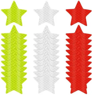 Produktbild von Famanu Reflektierende Aufkleber Sternform – Wasserdicht – 3 Farben
