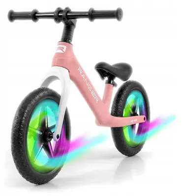 Produktbild von Milly Mally Ranger Flash Kinder Laufrad LED 12 Zoll Rosa