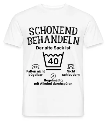 Produktbild von Spreadshirt 40. Geburtstag | Der Alte Sack Ist 40 Männer T-Shirt, M, Weiß
