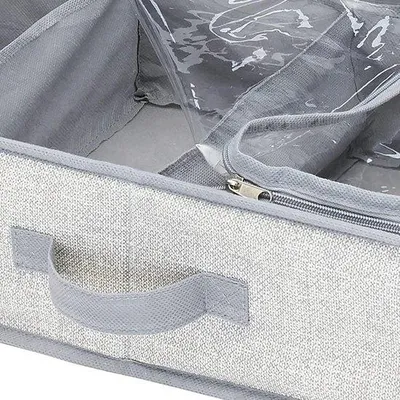 Obrázek produktu pro Skříň na oblečení, kabelky a boty, 91,4 x 53,3 x 12,7 cm, šedá, polyester