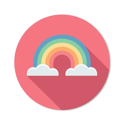 Produktbild von MuchoWow® Mauspad Mousepad Childrens Illustration Regenbogen mit Wolken auf rosa Hintergrund 30x30 cm - Mousepads - Maus Mat - Pad - Mausunterlage - Tischunterlage - Schreibtischmatten