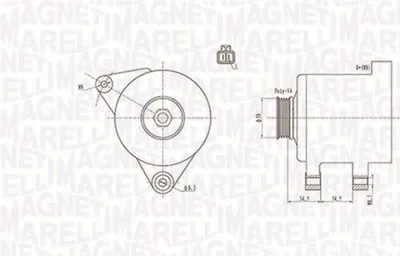 Produktbild von MAGNETI MARELLI 063731789010 Lichtmaschine Generator LiMa 90A 12V für HYUNDAI GETZ (TB) für KIA SPORTAGE (JE, KM)