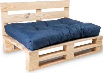 Image de Coussins palette assise en polyester BANANAIR 120x80x15 cm bleu