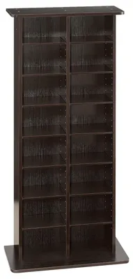 Produktbild von Medienregal, 8-stufiges DVD-Regal, Organizer für CDs, DVDs, Bücher und Spiele, 559 x 222 x 1295 mm. Multimedien-Aufbewahrungslösung für Wohnzimmer, Homeoffice oder Musikzimmer