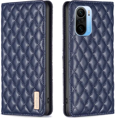 Produktbild von Xiaomi Poco F3 Hülle, Elegant Bookstyle Flip Leder Kartenfächer Schutzhülle mit Ständer für Xiaomi Poco F3 / Redmi K40 / K40 Pro Blau