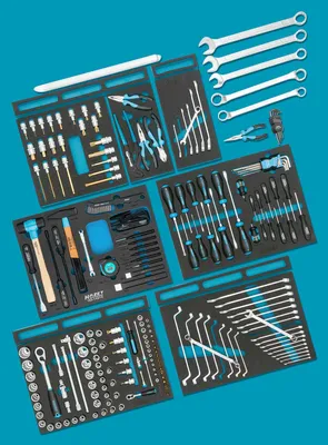 Produktbild von HAZET 0-2500-163/214, Schwarz, Blau, 25,7 kg, 214 Werkzeug