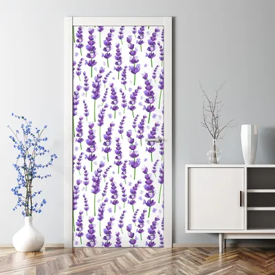 Produktbild von Dekorative Türaufkleber Aufkleber selbstklebend Abnehmbarerdeko Skizziert Wildblumen 70 x 200 cm