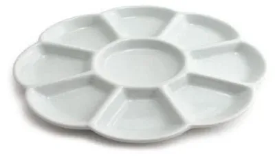 Immagine prodotto di Omgoods - Tavolozza Vetroceramica rotonda da 19 cm per la pittura