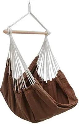 Produktbild von Famanu Hängematte mit Spreizstock - 185 x 135 cm - Braun