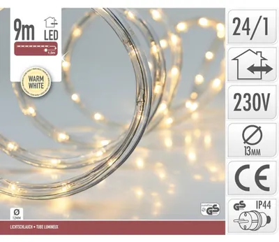 Image de Tuyau lumineux LED Chaîne lumineuse Tuyau d'éclairage Blanc chaud 9m