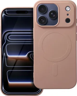 Obrázok produktu pre Puzdro vhodné pre iPhone 17 PRO Silicone Mag Cover kompatibilné s MagSafe (s veľkým otvorom) ružové