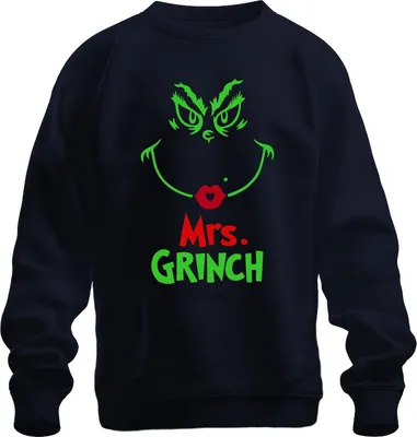Produktbild von Mrs. GRINCH Weihnachten Lustig Weihnachtsfrau Grinch Geschenk Uni Sweatshirt Pullover, Navy, S