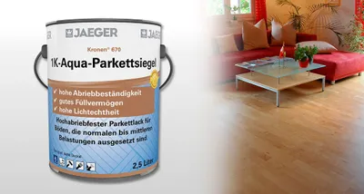 Produktbild von Jaeger 670 Kronen® 1 K-Aqua-Parkettsiegel stumpfmatt 750ml