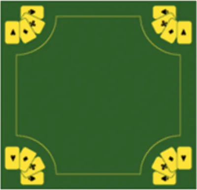 Produktbild von Kartenteppich Büffelkarton aus Stoff, 70 x 70 cm