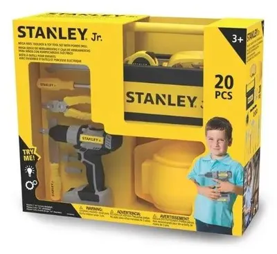 Produktbild von Stanley Junior Kinder-Werkzeugset mit Bohrmaschine, 20-teilig