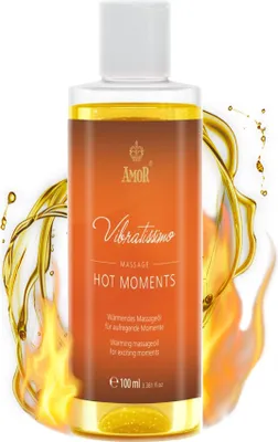 Produktbild von Vibratissimo Hot Moments 100 ml Massageöl - Aufheizendes Massageerlebnis - Stimulierende Massageöle, Entspannung Für Paare & Gleitöl, Liebesöl