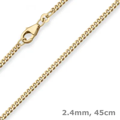 2-4mm-Panzerkette-aus-750-Gelbgold-45cm