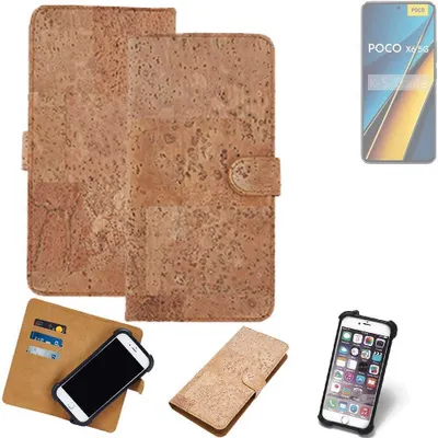 Produktbild von K-S-Trade Hülle kompatibel mit POCO X6  Kork Handyhülle Cover  Schutzhülle TPU Case Bumper in Hellbraun, (1x)
