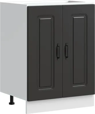 Zdjęcie produktu dla Szafka pod zlewozmywak, Kalmar, czarna, 60x46x81,5 cm