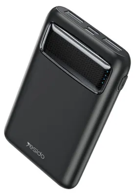 Produktbild von yesido Powerbank YP33 5.000 mAh LED, 2xUSB-A + USB-C Schwarz