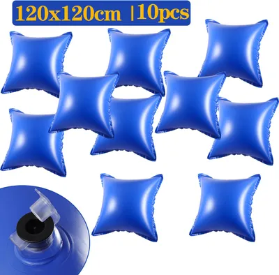 Produktbild von Peviasot Poolkissen 120x120cm | Winterkissen für Pool | Luftkissen Poolabdeckung Quadratisch | Frostbeständig bis -25°C | PVC Material | 10 Stück