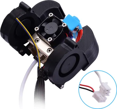 Produktbild von Aibecy Ender Kompletne zostavená súprava hotend extrudéra s hliníkovým vykurovacím blokom 0,4 mm trysky chladiaci ventilátor 24 V Kompatibilný s 3D tlačiarňou Creality Ender-3 / Ender-3 Pro