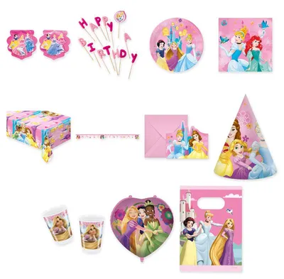 Produktbild von XL Rapunzel Partyset Geburtstagsdeko Kindergeburtstag Geburtstag Deko Party Disney Princess Prinzessin
