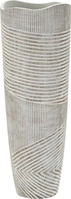 Produktbild von Mauro Ferretti Vase Holzig Ø 19x55 cm weißwäsche