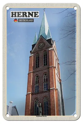 Produktbild von Blechschild Städte Herne Bonifatius-Kirche Architektur 12x18cm Schild