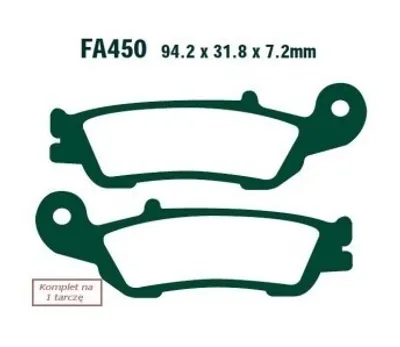 Produktbild von EBC Brakes Bremsbeläge Satz Bremsklötze FA450R