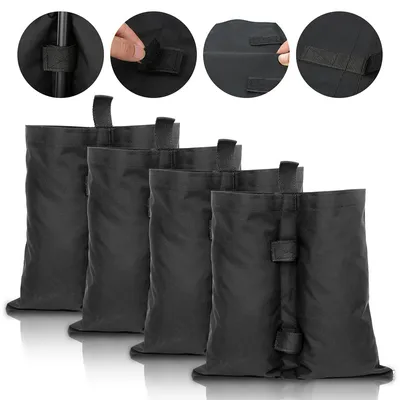 Produktbild von 4X Pavillon Sandsäcke Standfuß Gewichte Set schwarz Für Zelt Faltpavillon Halterung Party robust Waterproof Outdoor-Sandsack
