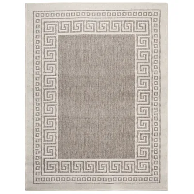 Produktbild von e-floor Teppich 120x160 cm Beige – Flacher, rutschfester Teppich für Küche, Wohnzimmer & Flur –   – Pflegeleicht & robust – Boho