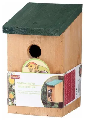 Produktbild von Lifetime Garden Vogelhaus - mit grunem Dach - 22 cm - Nistkasten - Holz