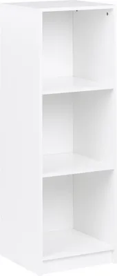 Produktbild von BELIANI Bücherregal mit 3 Ebenen Spanplatten weiß 40 x 40 cm minimalistischer Stil mattes Finish